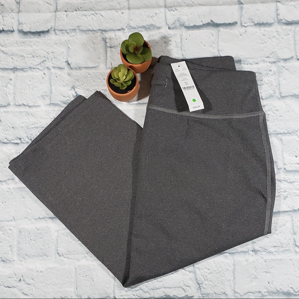 White House Black Market Gray Midi Athletic Pants